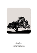 Arbre noir pour un remerciement apaisant